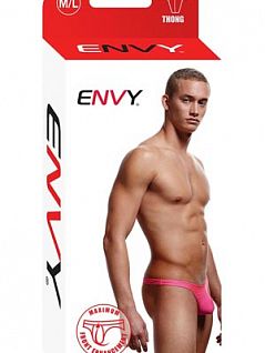 Мужские розовые стринги мешочек "ENVY E034-PNK"