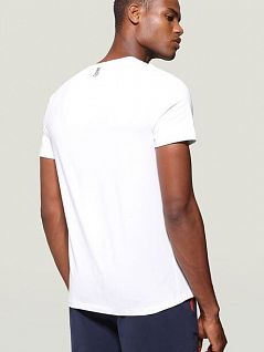 Комфортная футболка с игривым принтом спереди Bikkembergs вбкт04959бикк Белый 1100