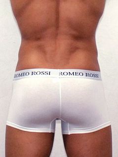 Белые мужские трусы боксеры Romeo Rossi Boxers R6005-1