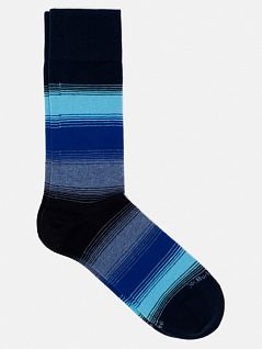 Комфортные носки на ребристых манжетах Берлингтон 21876 Ombre Stripe SO (муж.) Темный-синий (6120)