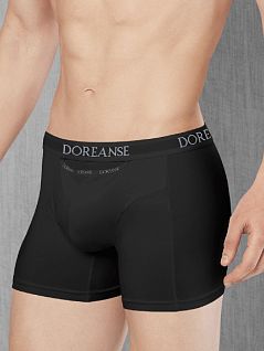 Тонкие боксеры с горизонтальным гульфиком черного цвета Doreanse 1790c01