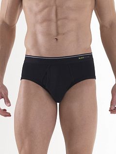 Мягкие хлопковые трусы-брифы с "гульфиком" черного цвета BlackSpade TENDER COTTON b9224 черный