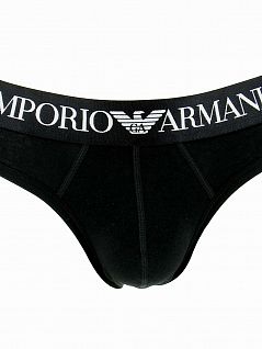 Брифы из мягкого хлопкового джерси черного цвета EMPORIO ARMANI 111285CC729c00020