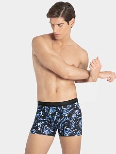 Прочные боксеры с фантазийным принтом черного цвета I AM WHAT I WEAR  FM-1221L83-BK020