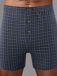Натуральные трусы в мелкую клетку Gentlemen DTТм7827 Синий