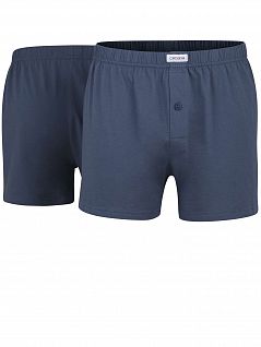 Комплект трусов с гульфиком на пуговице (2шт) Ceceba FG002675/3XL-4XL Синий/Синий