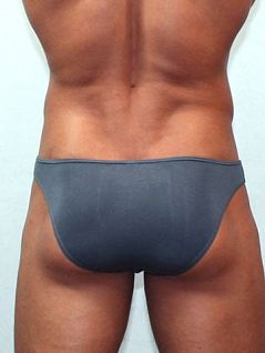 Эластичные и мягкие мужские трусы слипы серого цвета Romeo Rossi Slips R2005-4