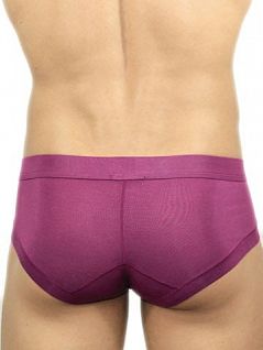 Нежные фиолетовые мужские хипсы мини из мягкого материала Romeo Rossi R2007-14