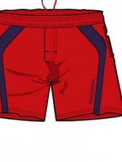 Стильные мужские шорты из полиамида Diadora DBK71533B красный (rosso)