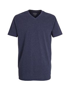 Футболка с V-образным вырезом и короткими рукавами CECEBA FG030929/4XL-5XL Синий Меланж