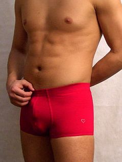 Стильные мужские трусы хипсы красного цвета с сердечком из страз ISA Bodywear 2153c1490c45