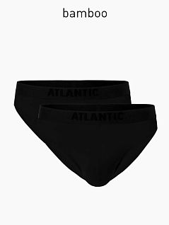 Набор брифов из бамбука и хлопка черного цвета (2шт) ATLANTIC 52159