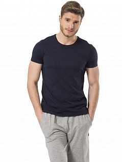 Мягкая футболка из хлопка и модала Cacharel LT2169 Cacharel темно-синий