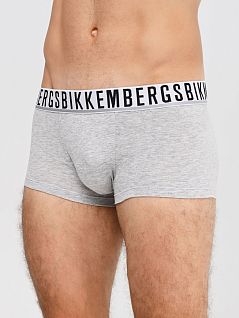 Анатомические хлопковые трусы-боксеры серого цвета (2шт) Bikkembergs BKK1UTR02BIcGREY