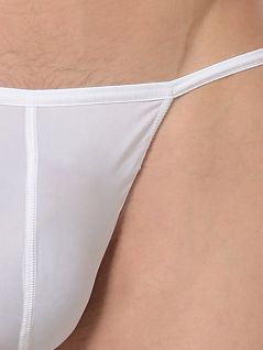Стринги из тончайшего материала белого цвета HOM 35c9931c0003