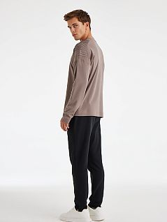 Однотонный лонгслив в современном стиле LTBS40632 BlackSpade визон