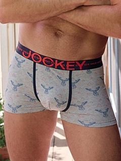 Оригинальные боксеры с принтом на контрастной резинке серого цвета JOCKEY 1911222cM68