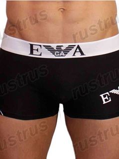 Оригинальные боксеры из эластичного хлопка черного цвета Emporio Armani RTEA00075