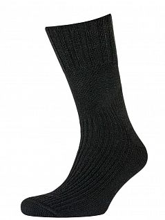 Комплект из 5 пар шерстяных мужских носков черного цвета "RuSocks" М-555