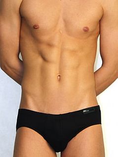 Мужские черные трусы с заниженной посадкой HOM First Cotton 01169cK9