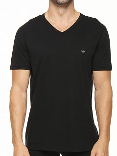 Мужская футболка с V-образным вырезом Emporio Armani 110856сс712армани Черный
