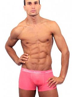 Яркие мужские трусы боксеры розового цвета Romeo Rossi Boxers R6005-12