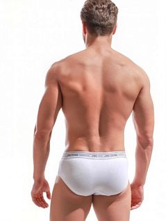 Мужские брифы декорированы широкой резинкой Jolidon DT280блнТм White