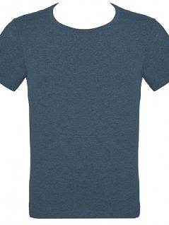Однотонная футболка из эластичного хлопка Jolidon DT12блмФм Blue-Jeans