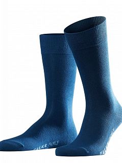 Мягкие носки на одинарной резинке фиксирующей на ноге FALKE 14645 Family SO (муж.) Синий (6000)