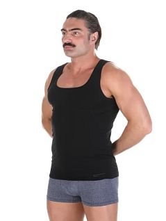 Мужская майка из хлопка с квадратным вырезом черного цвета BALDESSARINI RT90043/6083 930