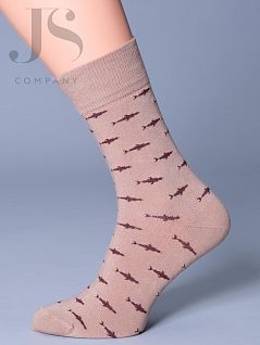Комфортные фантазийные носки с принтом Giulia JSMSL 009 ( MS3C-009 ) (5 пар) beige gul