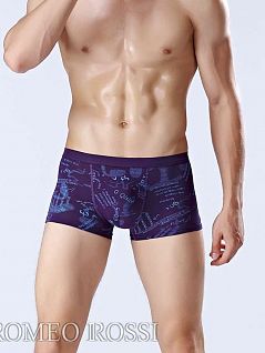Мягкие хипсы с выпуклой конструкцией фиолетового цвета ROMEO ROSSI R6018-5