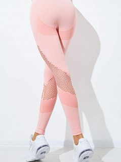 Женские легинсы из эластичной "дышащей" микрофибры Giulia JSLEGGINGS SPORT RETE ESSENTIAL blossom gul