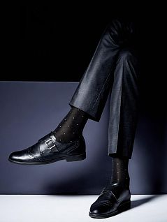 Элегантные носки с цветным узором "точки" (dots) Giulia JSELEGANT 03 (5 пар) black/beige dots