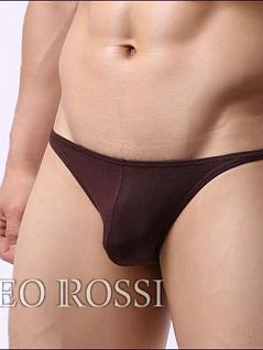 Брифы мужские из мягкой ткани коричневого цвета ROMEO ROSSI R2001-15 распродажа