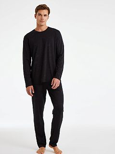 Лонгслив из модала и хлопка с узором BlackSpade LTBS40570 BlackSpade черный