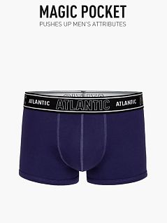 Современные хипсы с уплотненным гульфиком неоново-голубого цвета ATLANTIC RTMH-1191/01