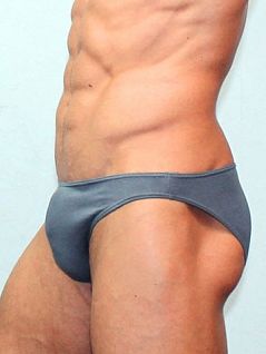 Эластичные и мягкие мужские трусы слипы серого цвета Romeo Rossi Slips R2005-4