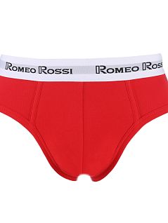 Яркие брифы на брендированной резинке красного цвета Romeo Rossi RTRR367-8