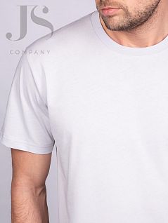 Повседневная футболка из дышащего хлопка Oxouno JSOXO 0319 KULIR 01 Regular U-вырез пепельный oxo