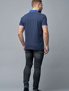 Летняя оригинальная рубашка поло Milliner b181322031 темно-синий