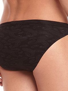 Стильные мужские трусы слипы черного цвета с принтом HOM Paisley 01077c04