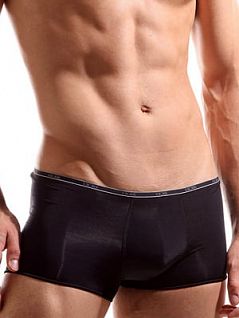 Мужские черные трусы хипсы HOM Plume 01027c99