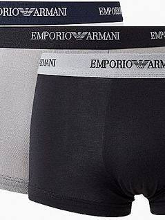 Набор боксеров из тонкого хлопкового трикотажа (3шт) Emporio Armani 111357CC717c02910
