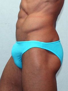 Яркие мужские мини слипы бирюзового цвета Romeo Rossi Slips R2005-11