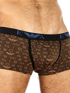 Мужские хипсы с окантовкой на гульфике коричневого цвета Emporio Armani RT24087