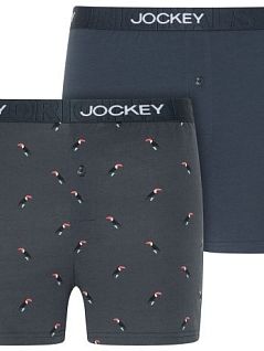Набор боксеров из легкого трикотажа синего цвета (2шт) Jockey 305500cB90