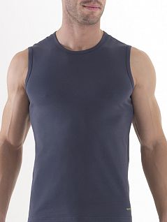 Мягкая мужская безрукавка танг-топ серого цвета BlackSpade TENDER COTTON b9234 Anthrachite