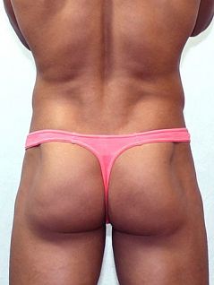 Соблазнительные мужские стринги розового цвета Romeo Rossi Mini thong R1005-12