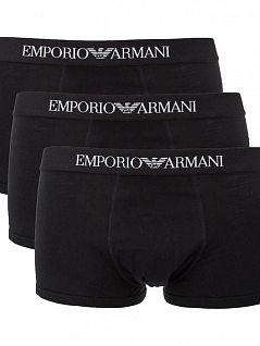 Комплект боксеров из мягкого 100% хлопка (3шт) Emporio Armani 111610сс722армани Черный 21320